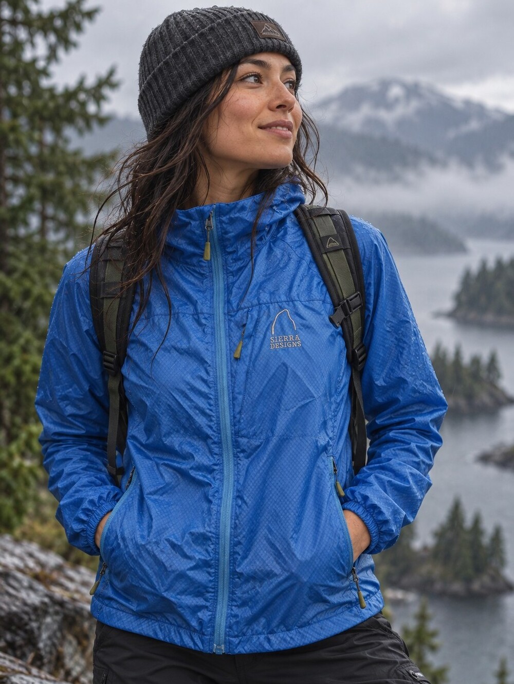 Sierra Designs Microlight Accelerator Jacket Women’s M Blue Lightweight Hiking